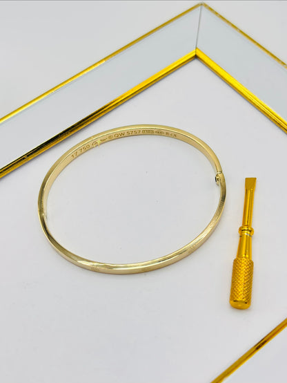 18K Gold Love Slim Bangle Screw Type
