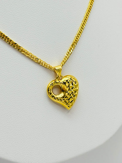 18K Gold Monaca Heart Necklace