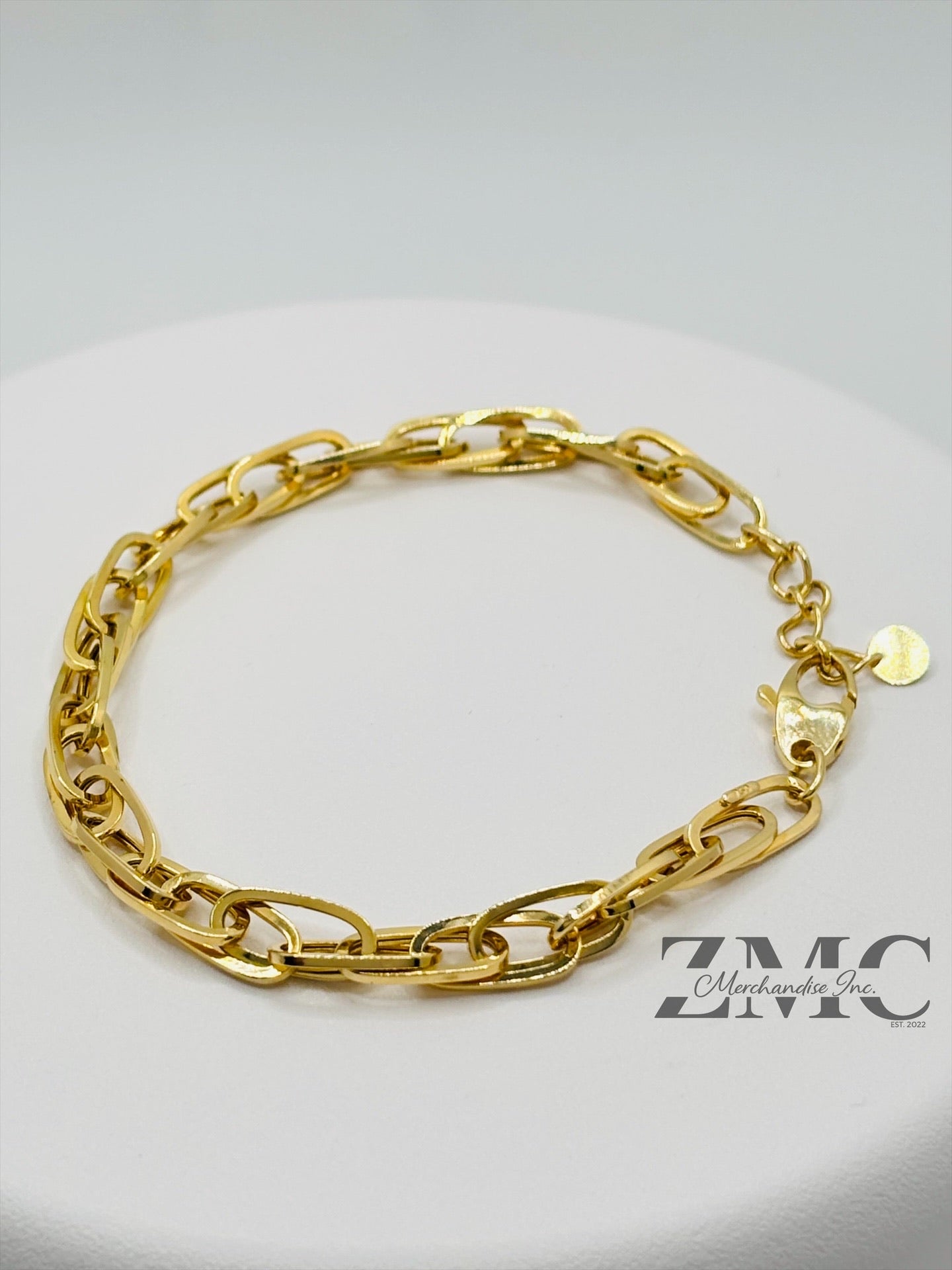 18K Gold Multi Paperclip Bracelet