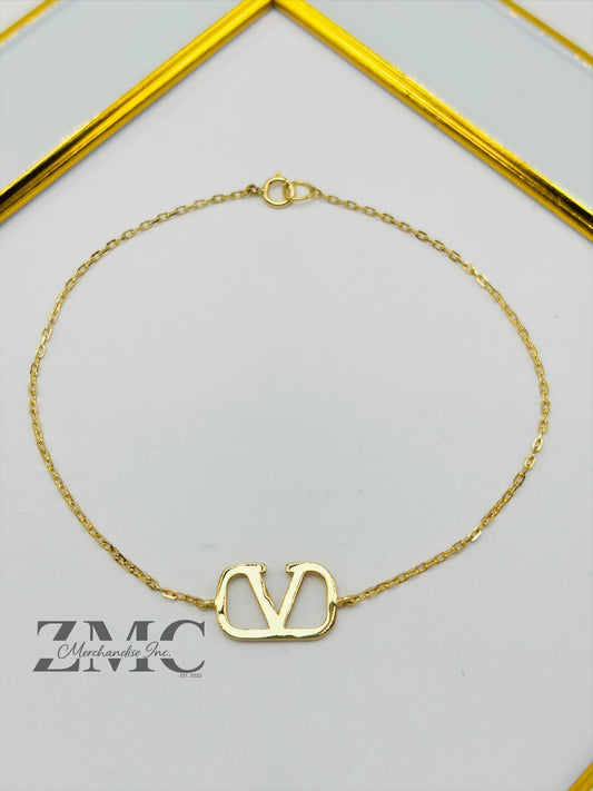 18K Gold V Bracelet