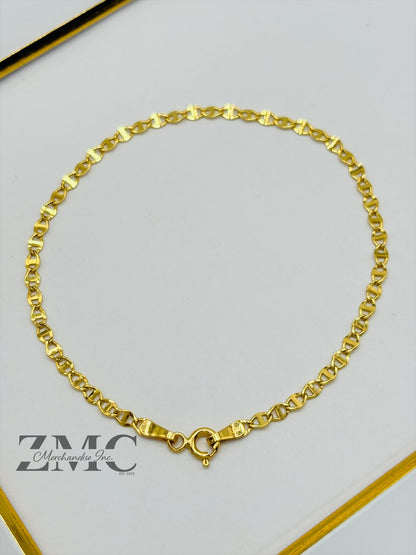 18K Gold Flat G Bracelet
