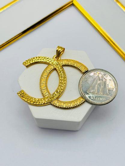 18K Gold Pendant Big
