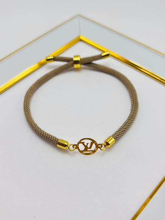 18K Gold L String Bracelet