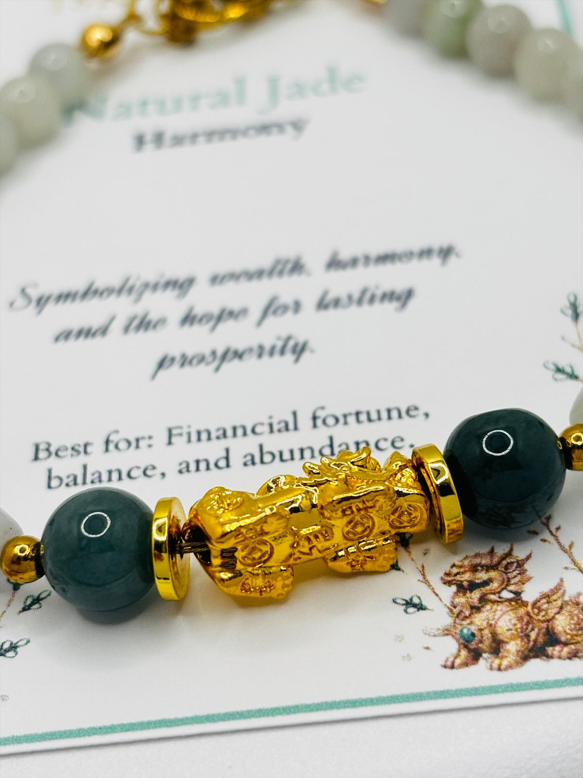 18K Gold Lucky Piyao/ Pi Xiu Jade Bracelet ( Hollow Empty Inside) MEDIUM PIYAO