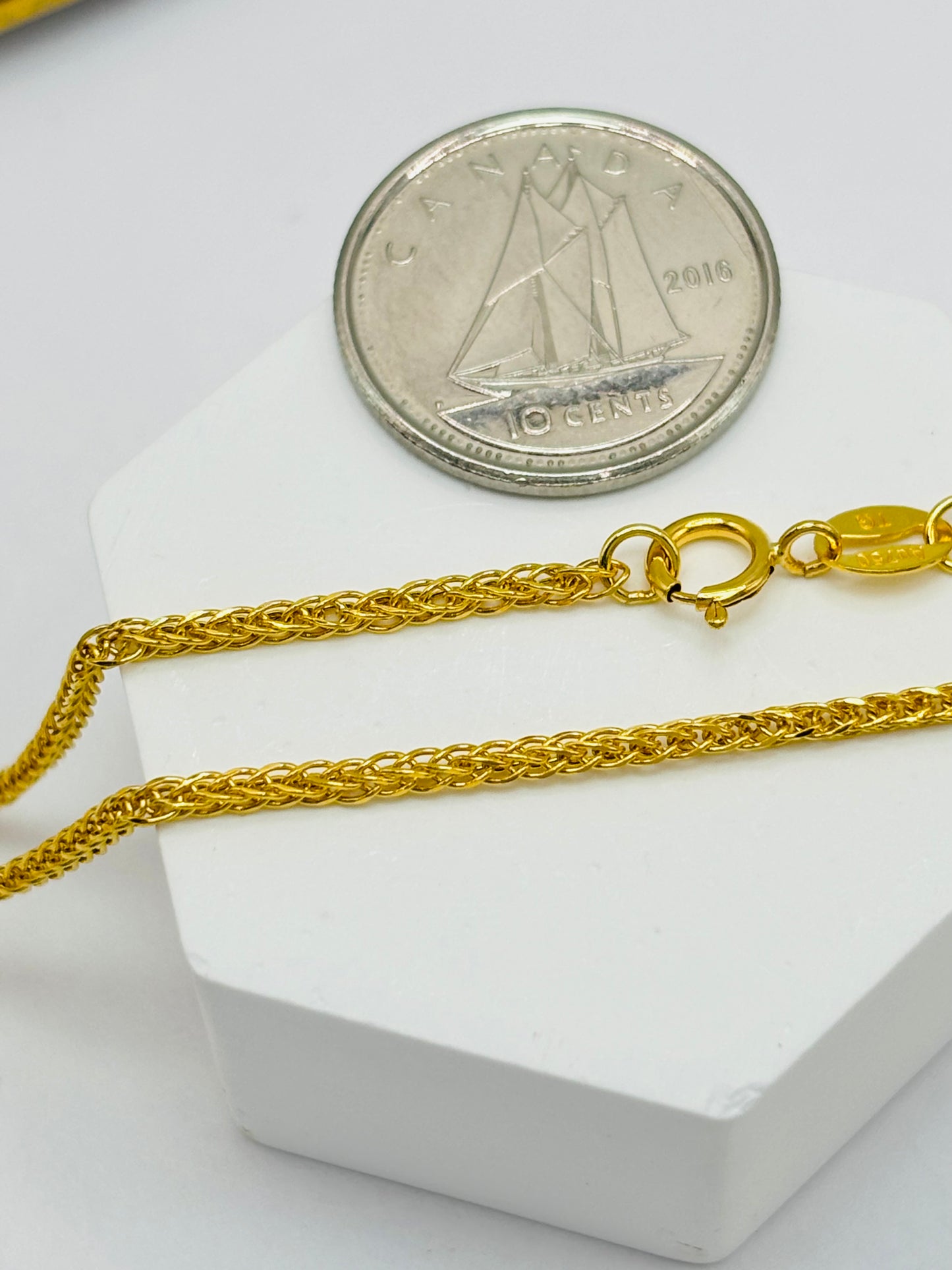 18K Gold Back to Back Religious Necklace