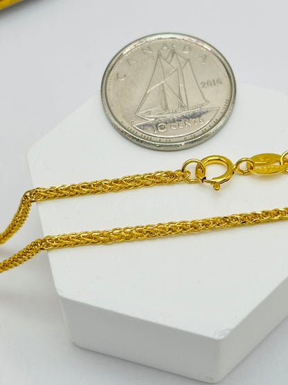 18K Gold Back to Back Religious Necklace