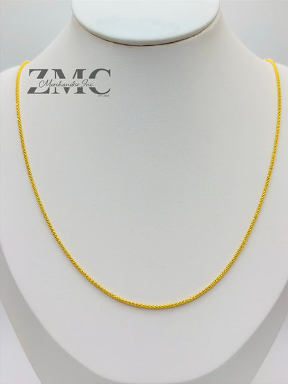 18K Gold Popcorn Chain