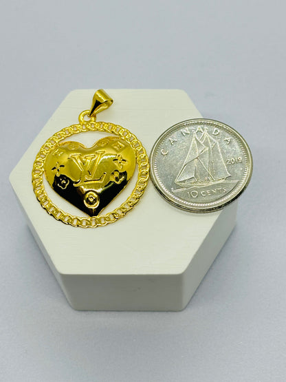 18K Gold Heart Pendant