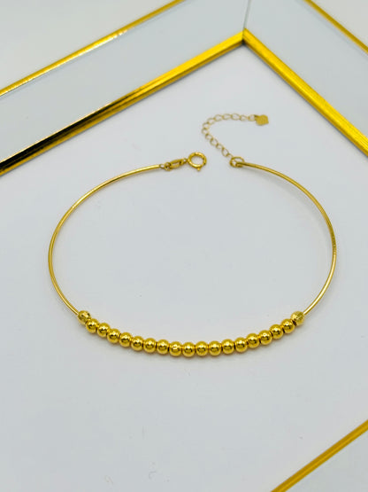 18K Gold Bubble Bangle