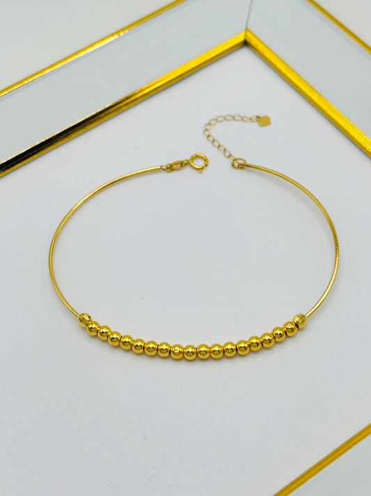 18K Gold Bubble Bangle