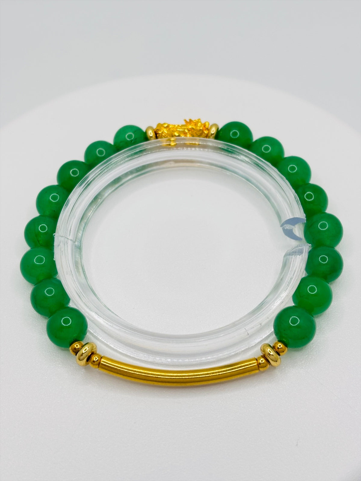 18K Gold Lucky Piyao/ Pi Xiu Aventurine Bracelet ( Hollow Empty Inside) SMALL PIYAO