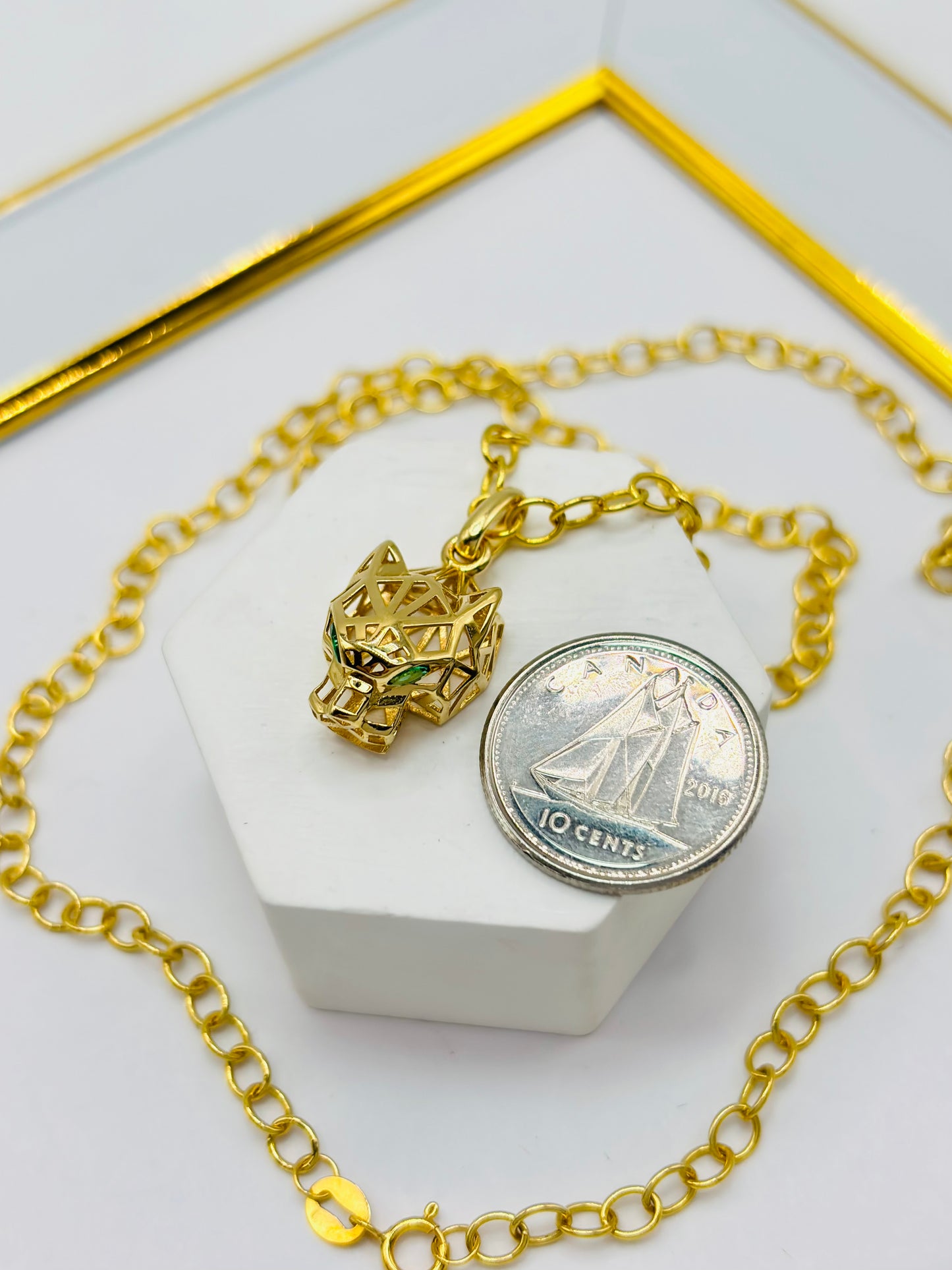 18K Gold Panther Necklace