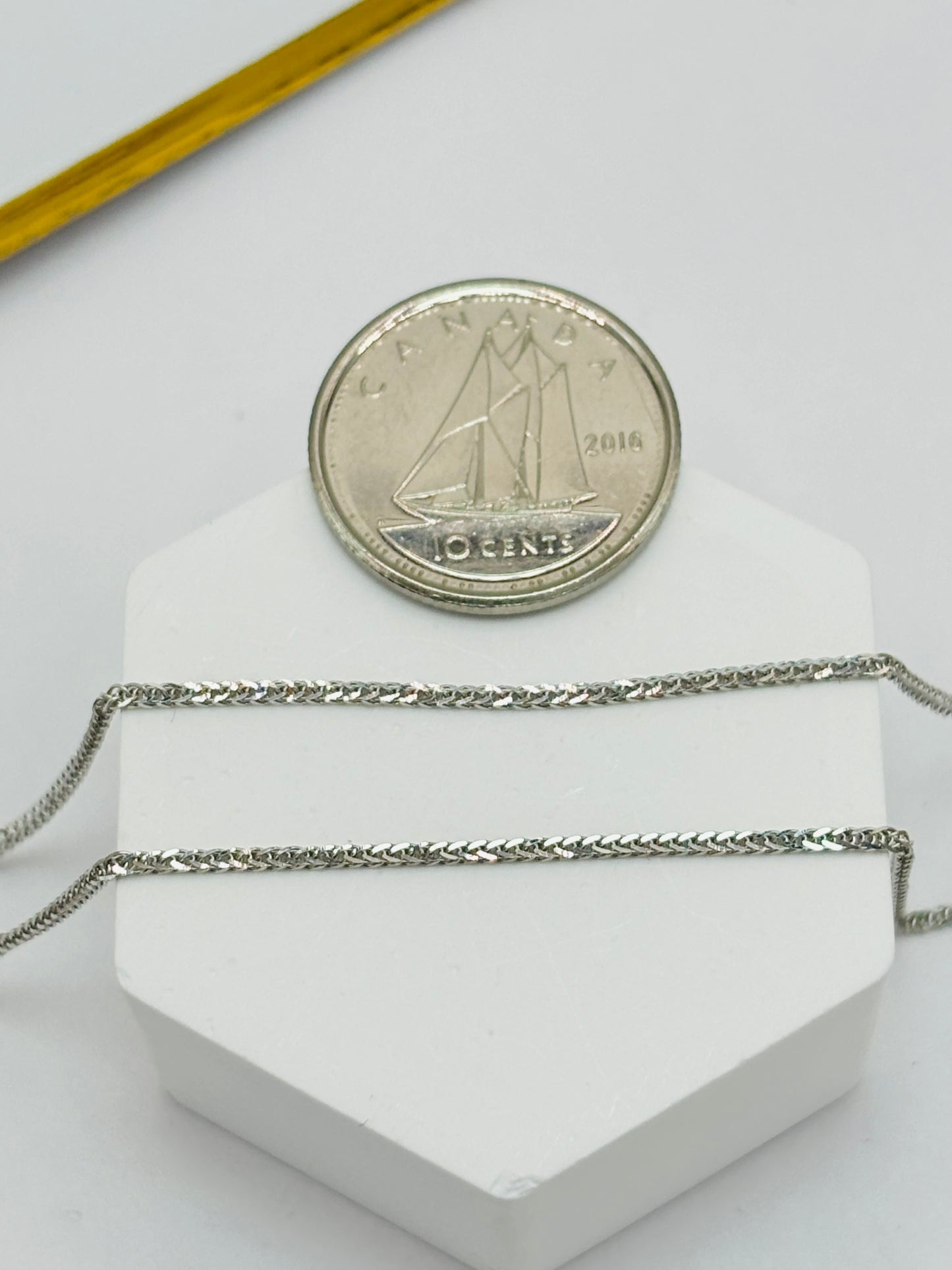 18K White Gold Foxtail Chain