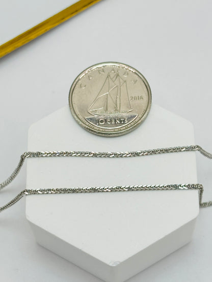 18K White Gold Foxtail Chain