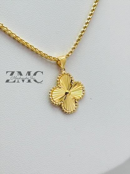 18K Gold Clover Necklace