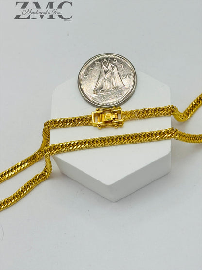 18K Gold Triple Lock Chain