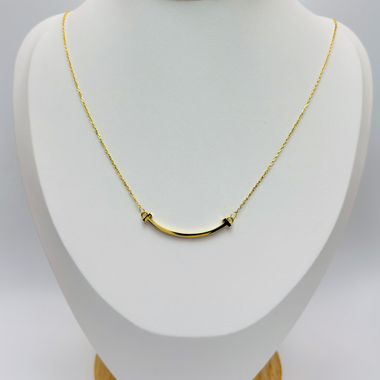 18K Gold Smiley Necklace