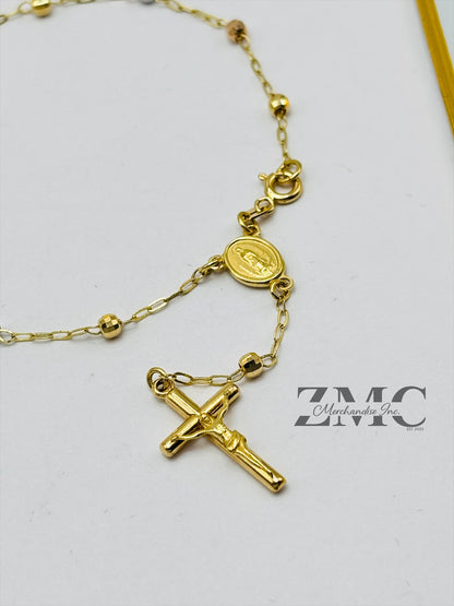 18K Gold Rosary Bracelet