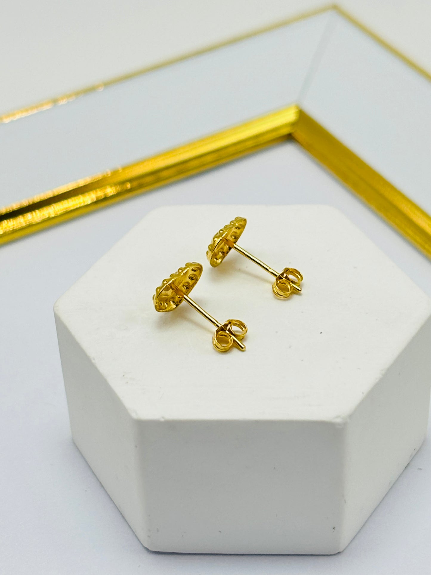 18K Gold Heart Earrings Kids/Adult