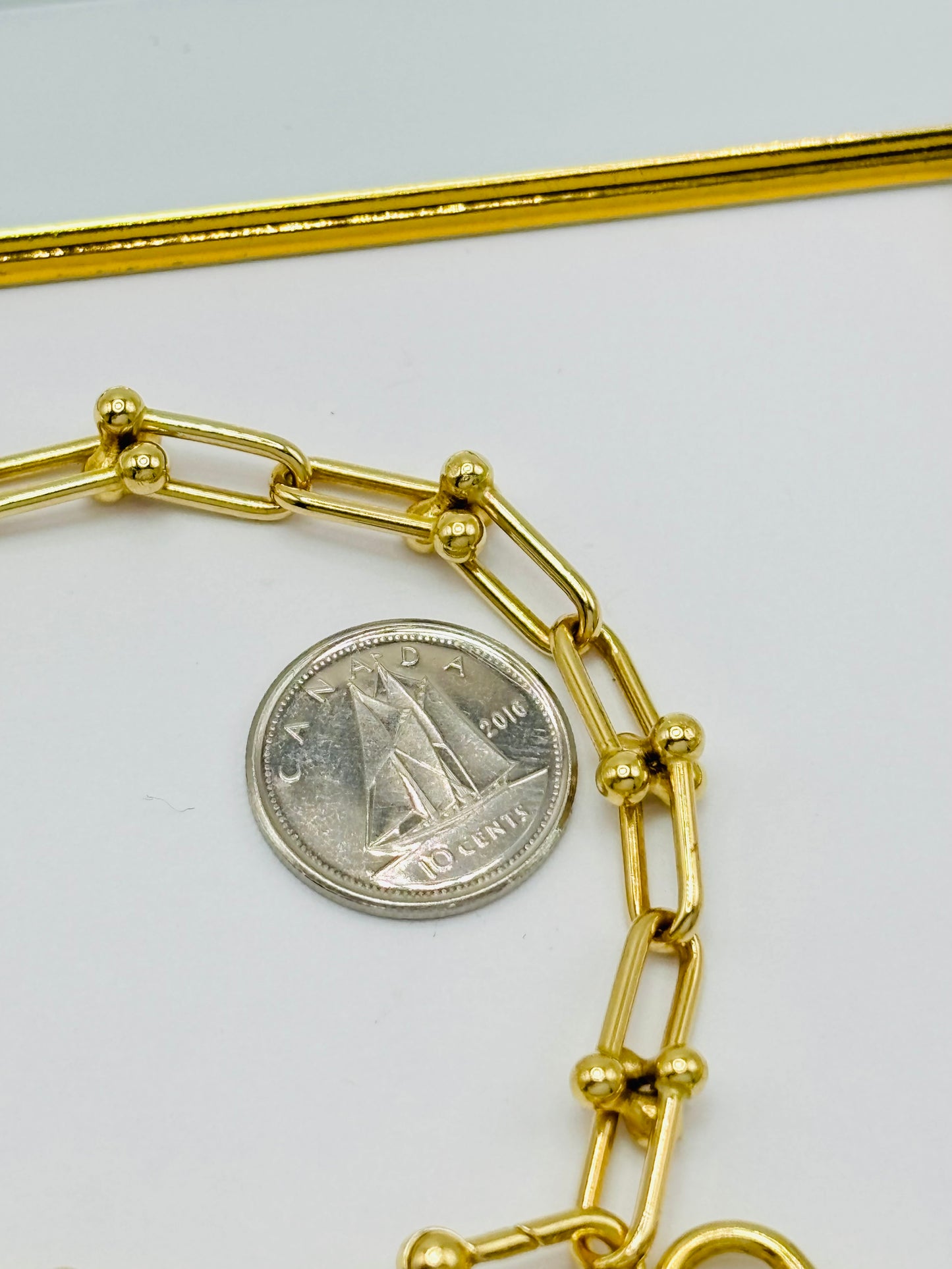 18K Gold Hardware Heart Braclet