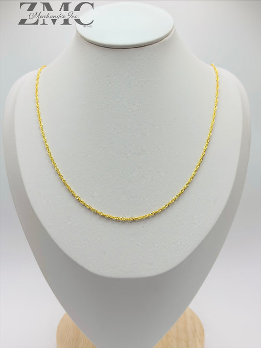 18K Gold Twisted Chain