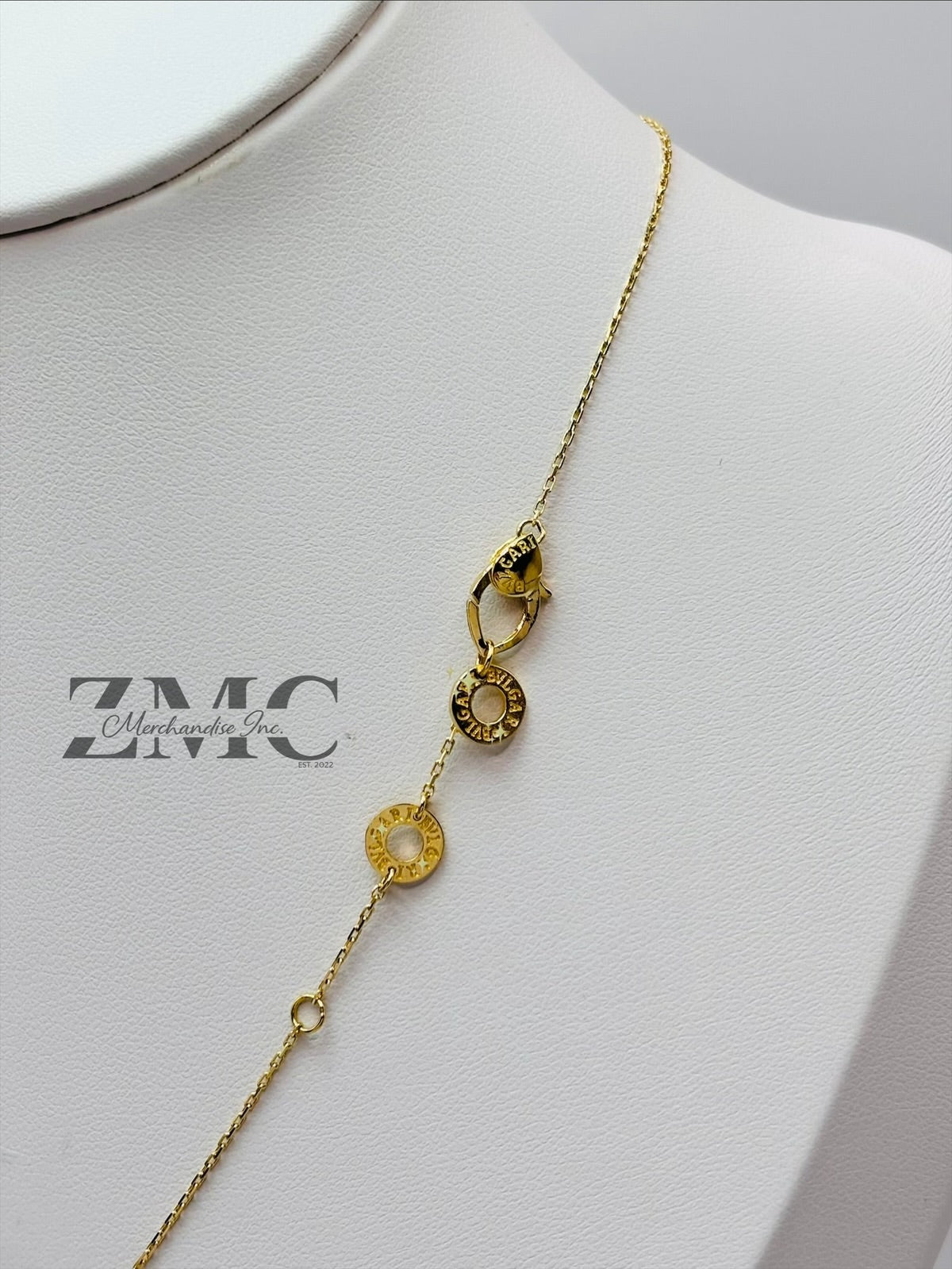18K Gold Barrel Necklace