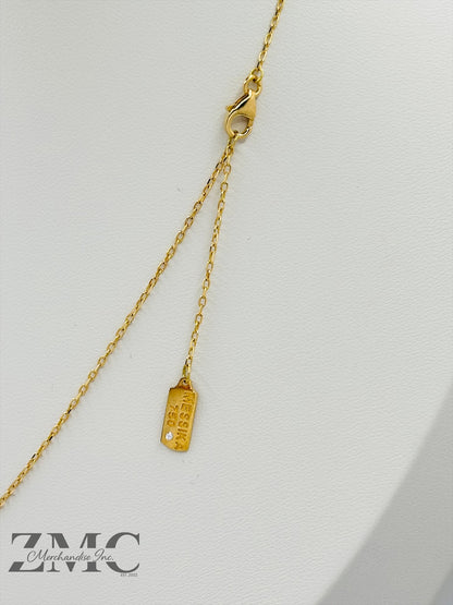 18K Gold Necklace and Earrings Set