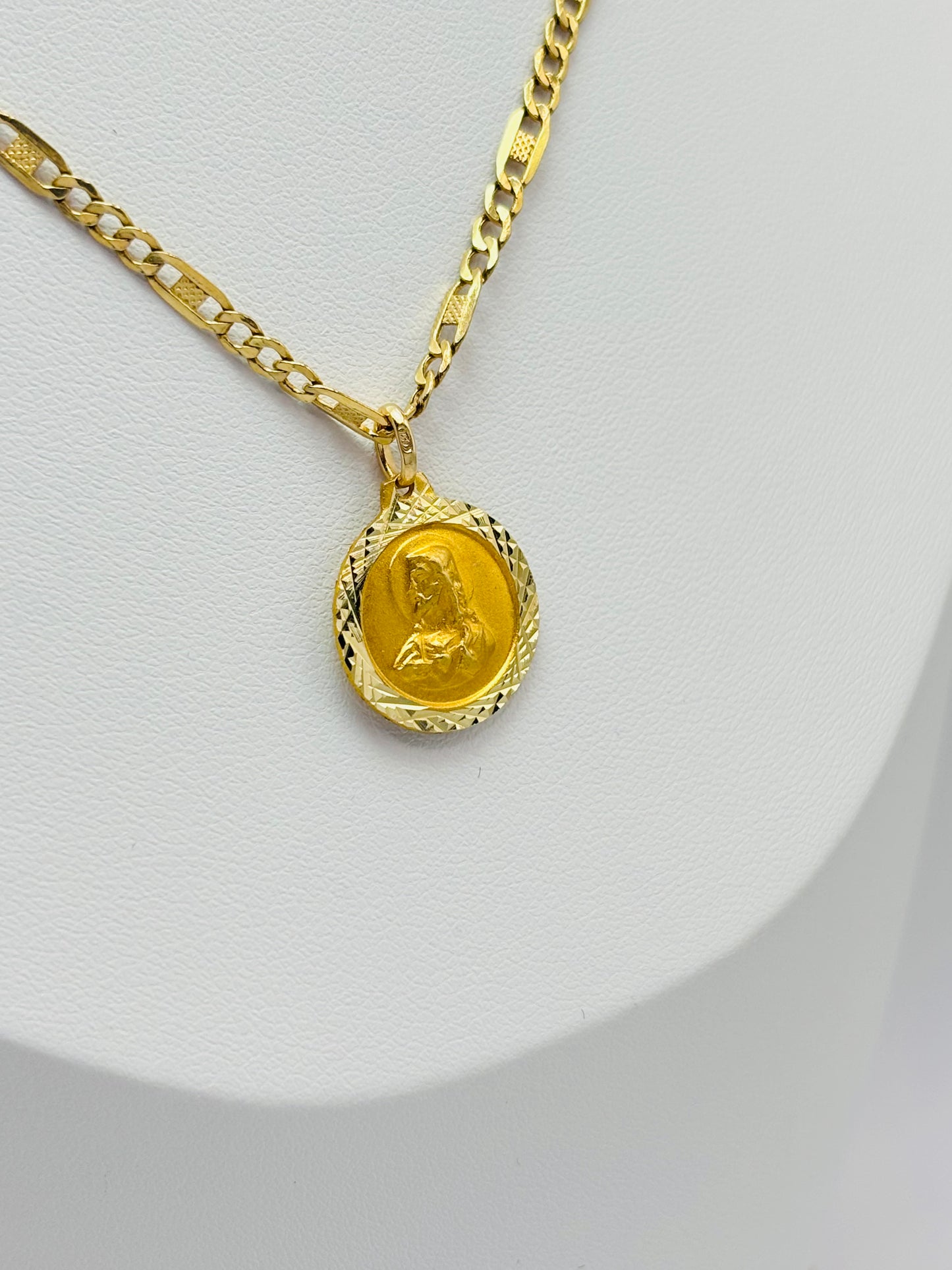 18K Gold Religious Necklace