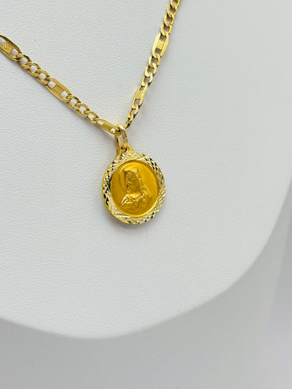 18K Gold Religious Necklace