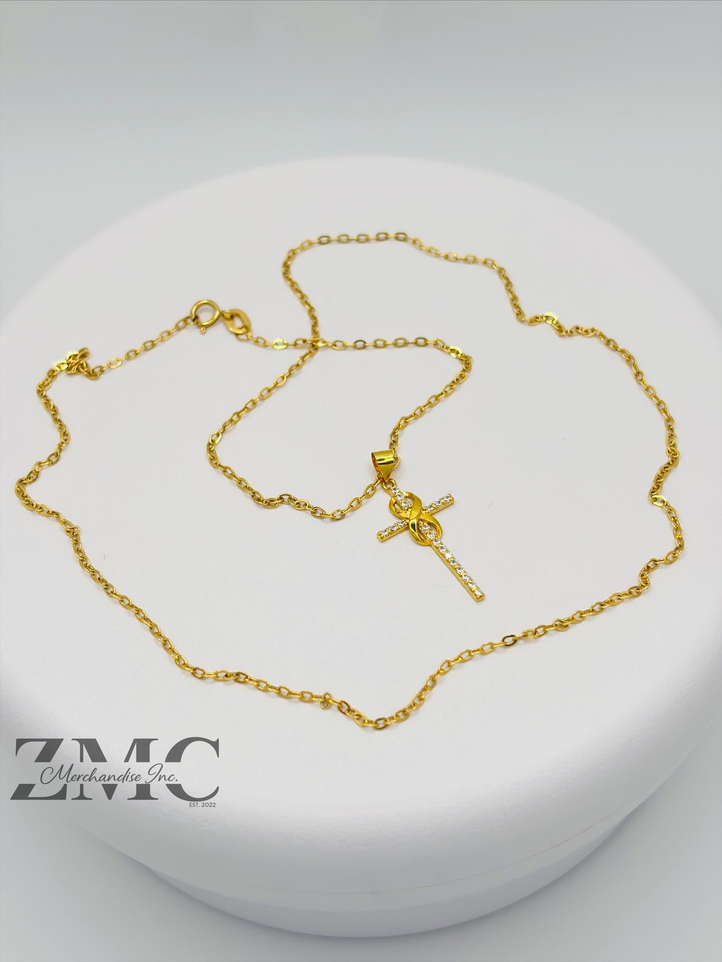 18K Gold Cross Necklace