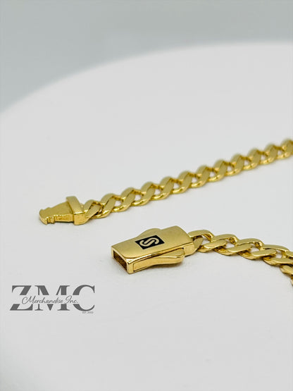 18K Gold M Plain Bracelet