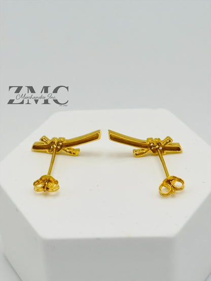 18K Gold Knot Earrings
