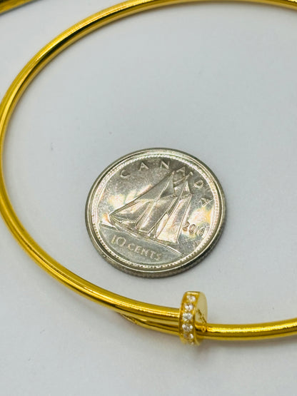 18K Gold nail Bangle
