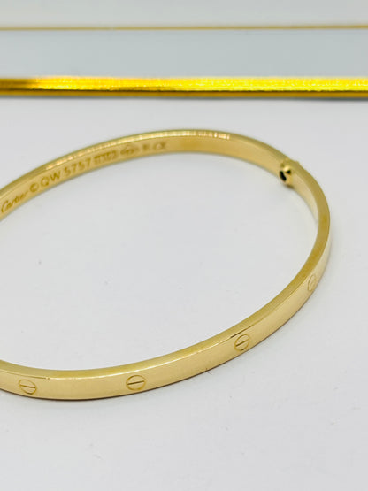 18K Gold Love Slim Bangle Screw Type