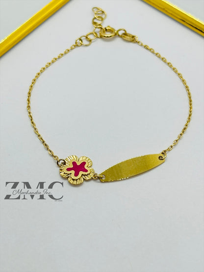 18K Gold Flower kids Bracelet