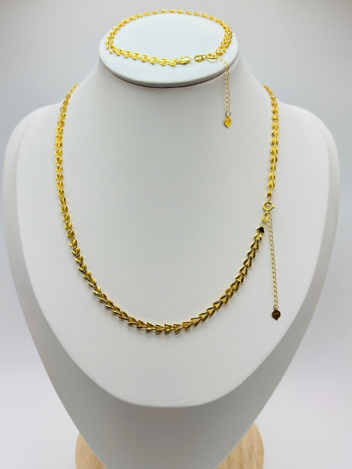 18K Gold Phoenix Chain and Bracelet Set