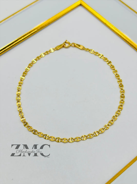 18K Gold Flat G Bracelet