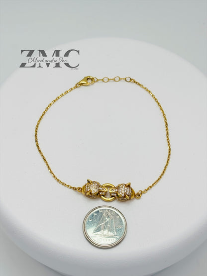 18K Gold Panther Bracelet