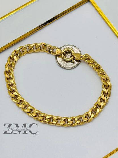18K Gold Curb Bracelet