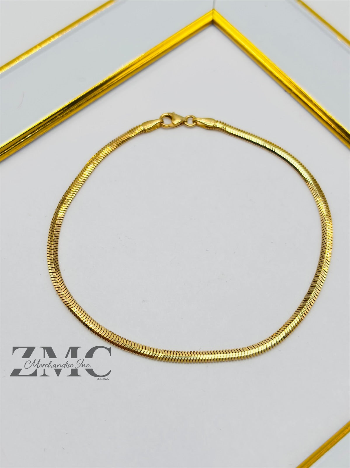 18K Gold Herringbone Bracelet