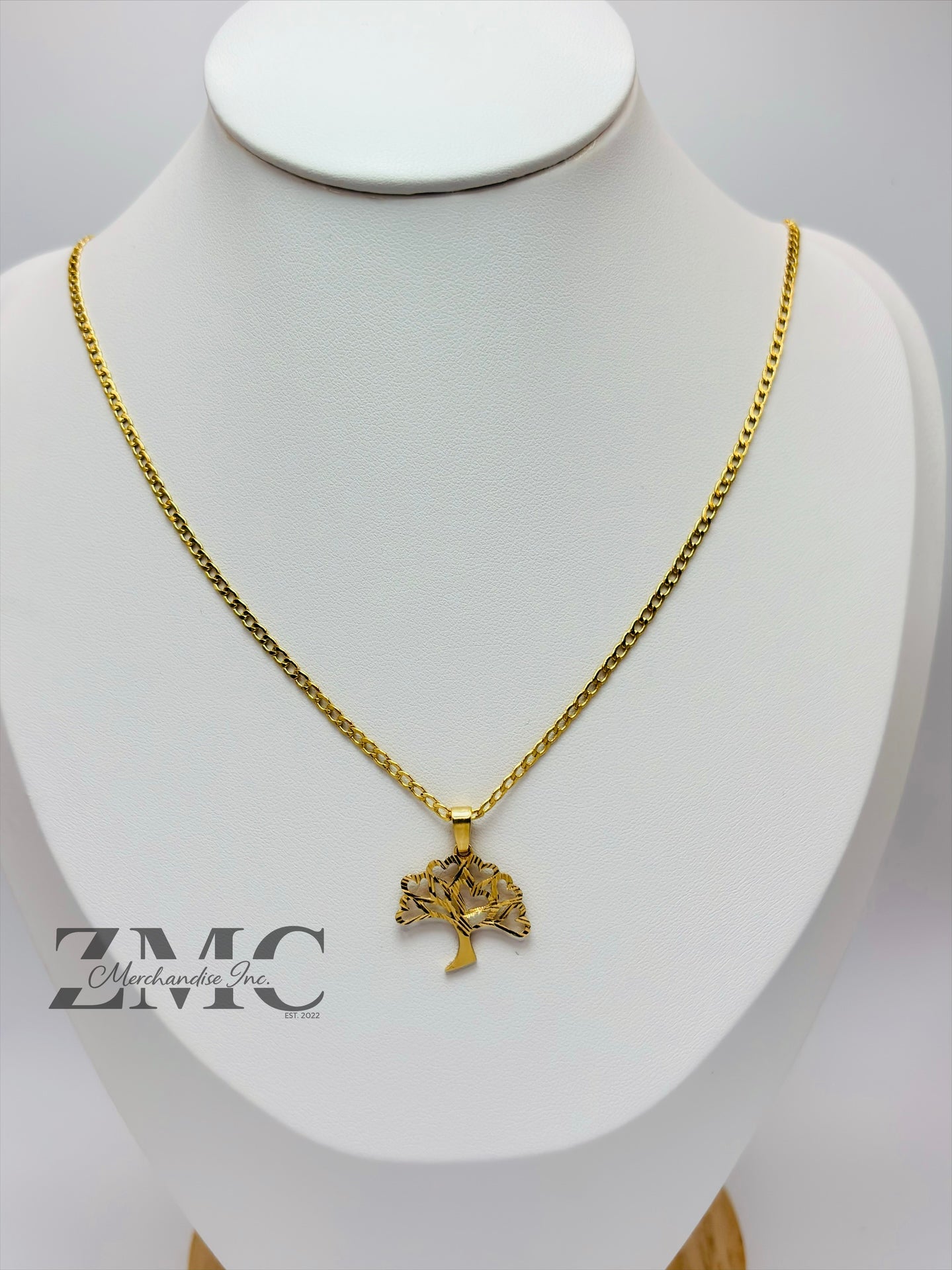18K Gold Tree Necklace