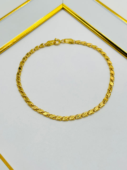 18K Gold Damascus Slim Bracelet