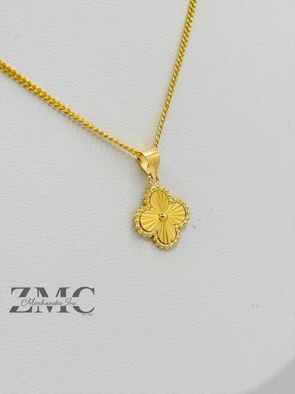 18K Gold Clover Necklace