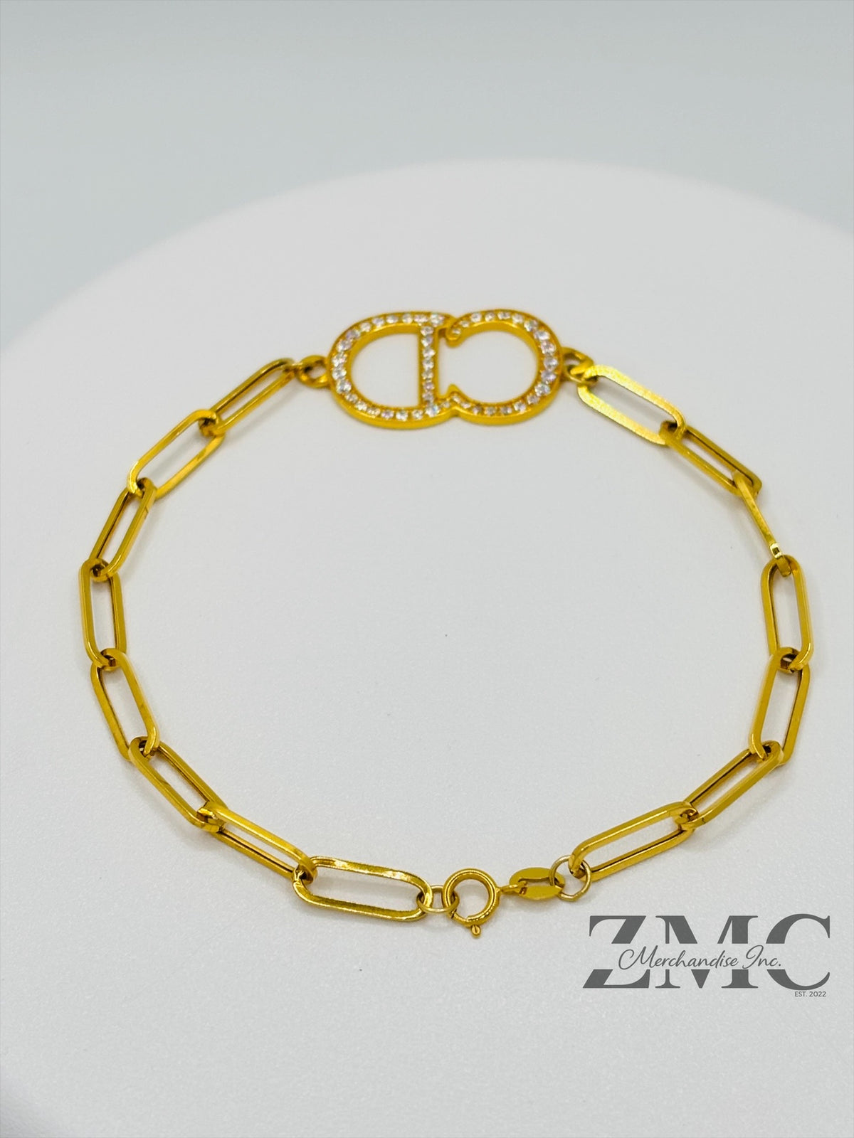 18K Gold Paperclip Bracelet