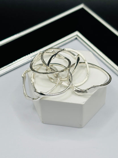 S925 Silver Puzzle 8 Rings