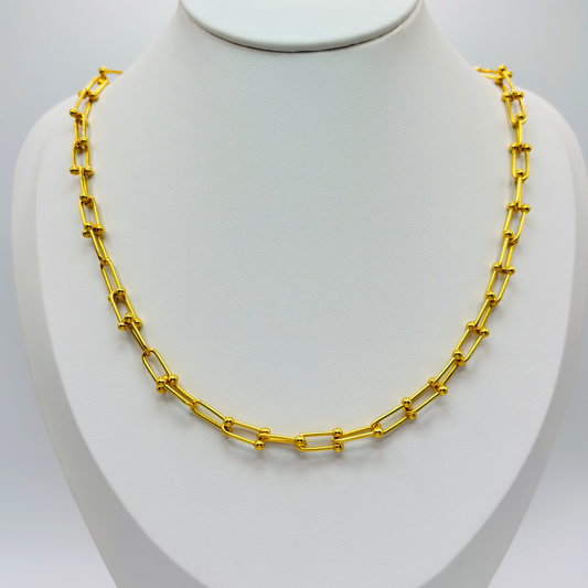18K Gold Hardware Necklace