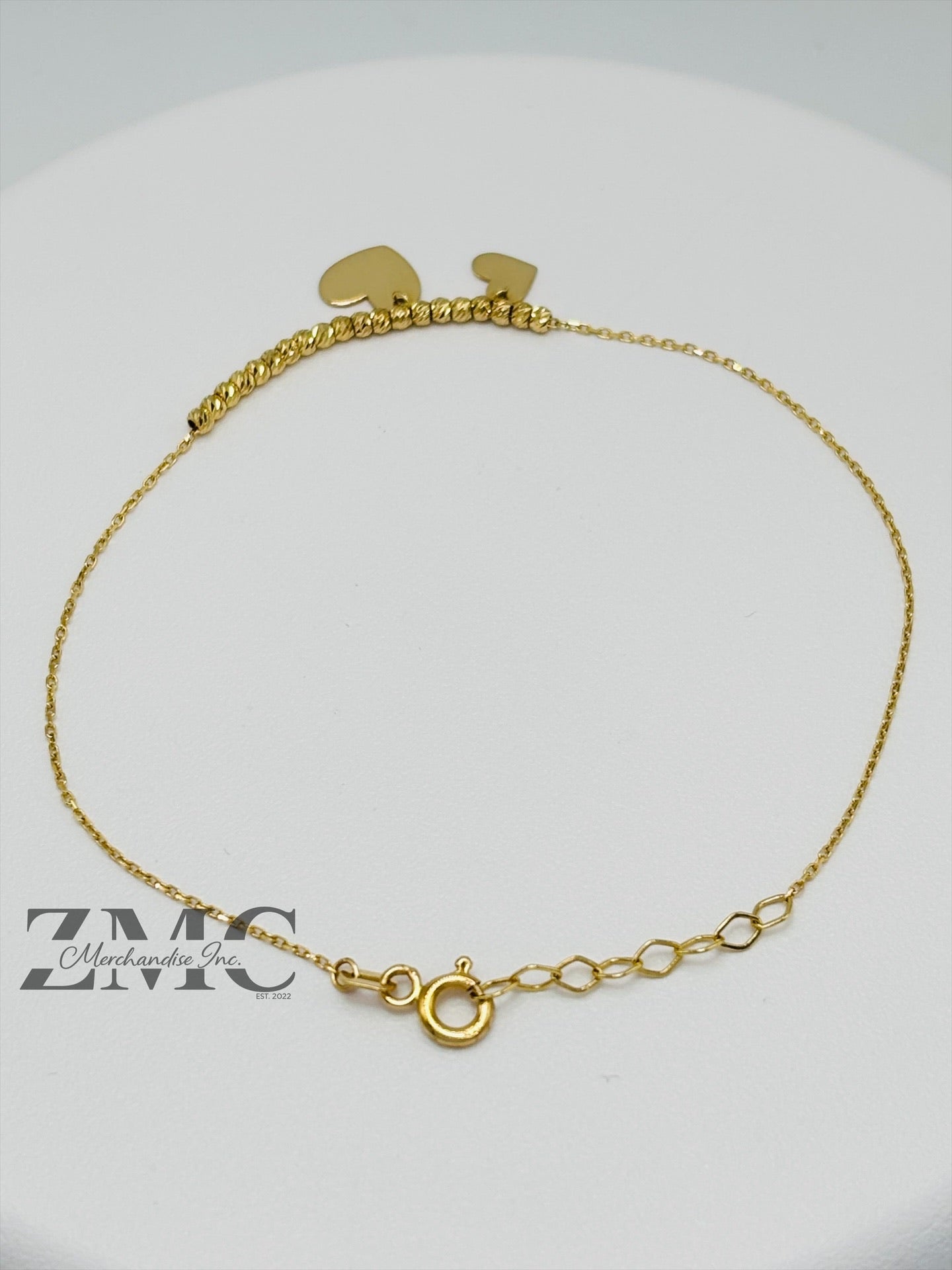 18K Gold Bracelet with Heart Charm