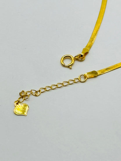 18K Gold Flat Snake Bracelet