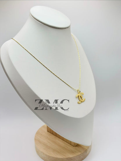 18K Gold C Necklace