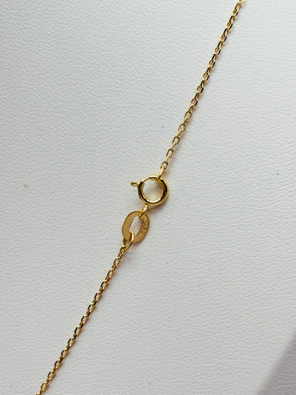 18K Gold Small Open Heart Earrings and Necklace Set